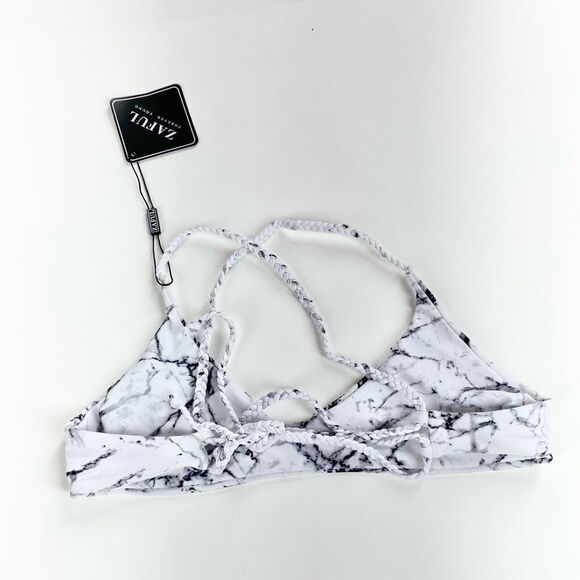 Zaful marbled bikini top with braided straps 4 - Picture 2 of 6